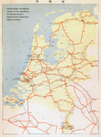 857348 Kaart van het lijnennet van de Nederlandse Spoorwegen